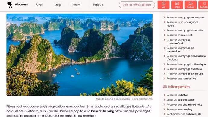 El reportaje de http://routard.com describe la bahía de Ha Long como “una de las maravillas más hermosas del mundo” que todo el mundo debería visitar al menos una vez en la vida.