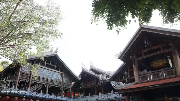 Vista panorámica del conjunto arquitectónico de la Pagoda Sac tu Khai Doan. (Foto: VNA)