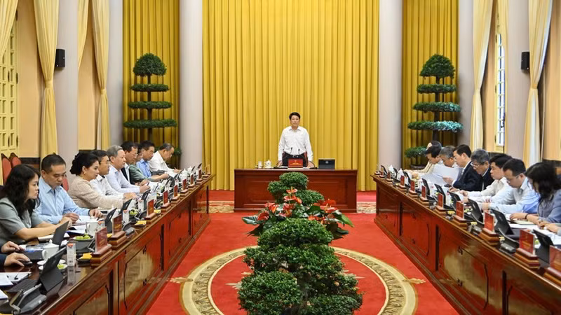 El presidente de Vietnam, Luong Cuong, habla en la cita (Foto: Nhan Dan)