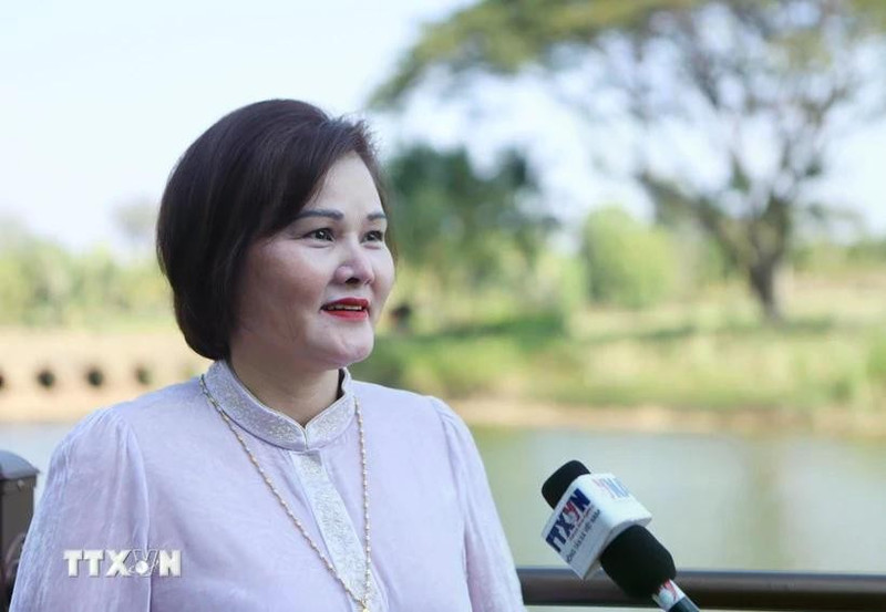 Pham Thi Minh Huong, vicepresidenta de la Asociación de Empresarios Vietnamitas en Laos. (Foto: VNA)