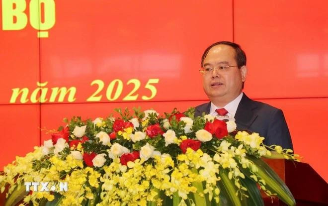 El secretario del Comité del Partido Comunista de Vietnam en Quang Ninh, Quan Minh Cuong (Foto: VNA)