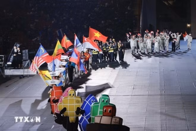 En la ceremonia de clausura de los 33º Juegos del Sudeste Asiático en Tailandia en diciembre de 2025. (Foto: VNA)