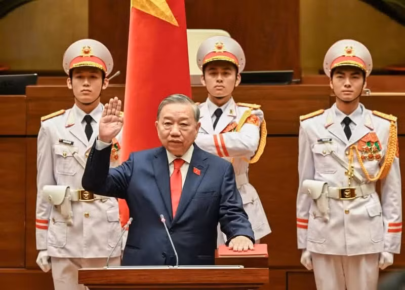 El presidente To Lam presta juramento. (Foto: Nhan Dan)