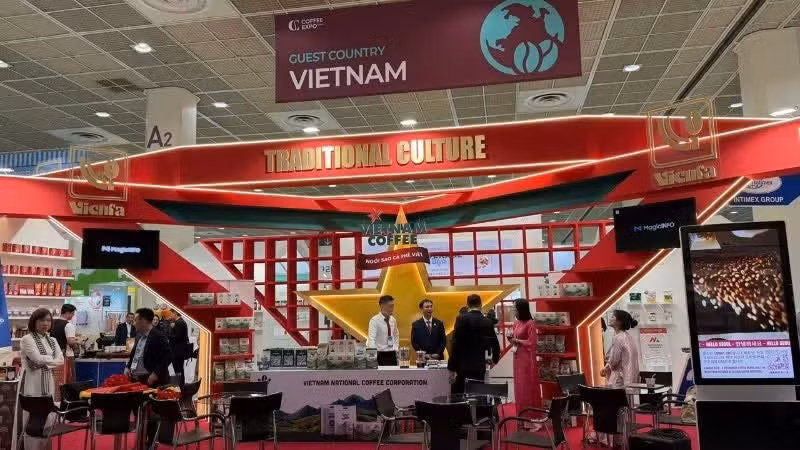 El pabellón de Vietnam en la Coffee Expo Seoul 2026.