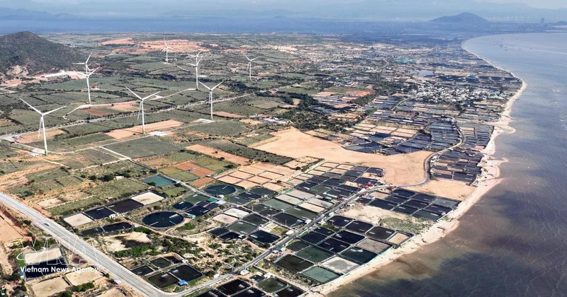 Obra de construcción del proyecto de la central nuclear Ninh Thuan 1 (Foto: VNA)