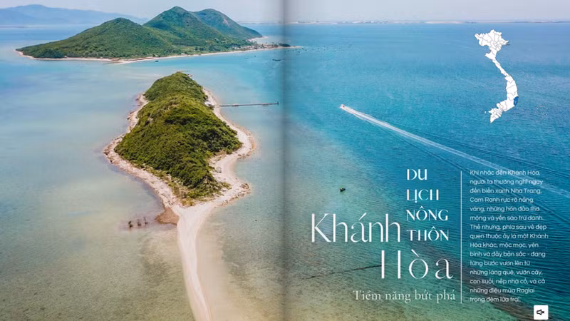 Un Khanh Hoa rústico, tranquilo y distintivo se presenta en el folleto electrónico “Turismo Rural” del Centro de Información Turística de la Autoridad Nacional de Turismo de Vietnam. (Foto: captura de pantalla)