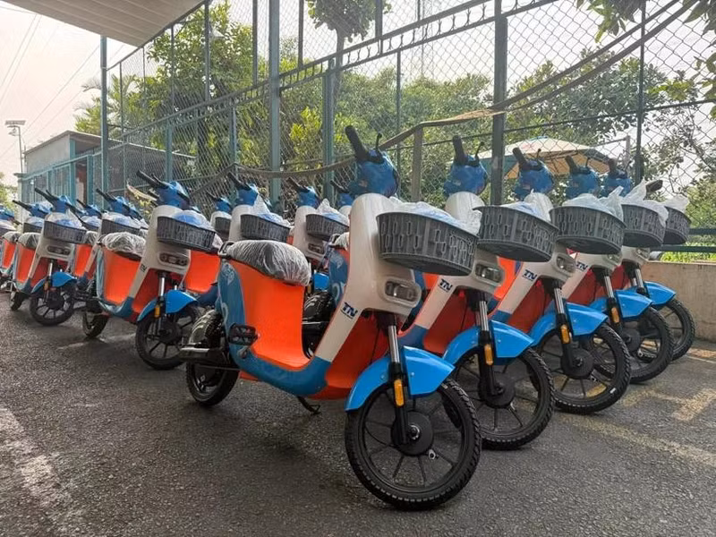 Se prevé que en marzo entren en funcionamiento un total de 500 bicicletas eléctricas de uso público en toda la red de estaciones de Ciudad Ho Chi Minh. (Foto: Centro de Gestión del Transporte Público de Ciudad Ho Chi Minh)