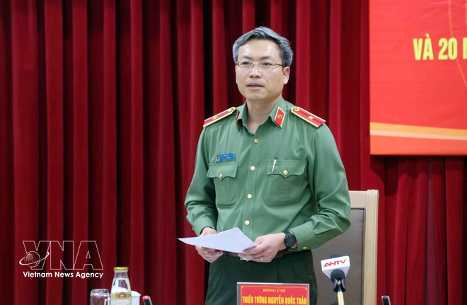 El mayor general Nguyen Quoc Toan, jefe de la Oficina y portavoz del Ministerio de Seguridad Pública (Foto: VNA)
