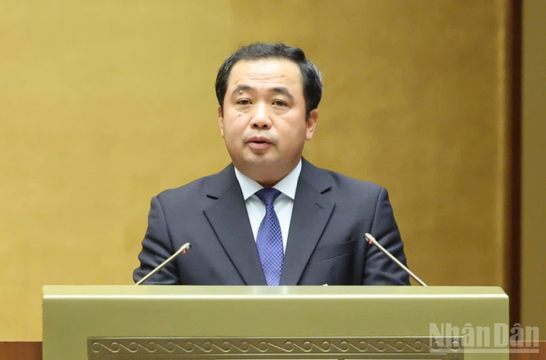 El ministro de Agricultura y Medio Ambiente, Tran Duc Thang, habla en el evento (Foto: Nhan Dan)