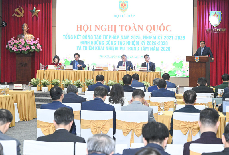 El primer ministro de Vietnam, Pham Minh Chinh, habla en el evento (Foto: Nhan Dan)