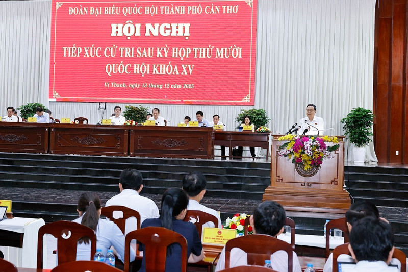 El presidente de la Asamblea Nacional de Vietnam, Tran Thanh Man, habla en el evento (Foto: Nhan Dan)