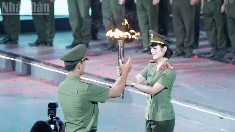 Ceremonia de la antorcha sagrada.
