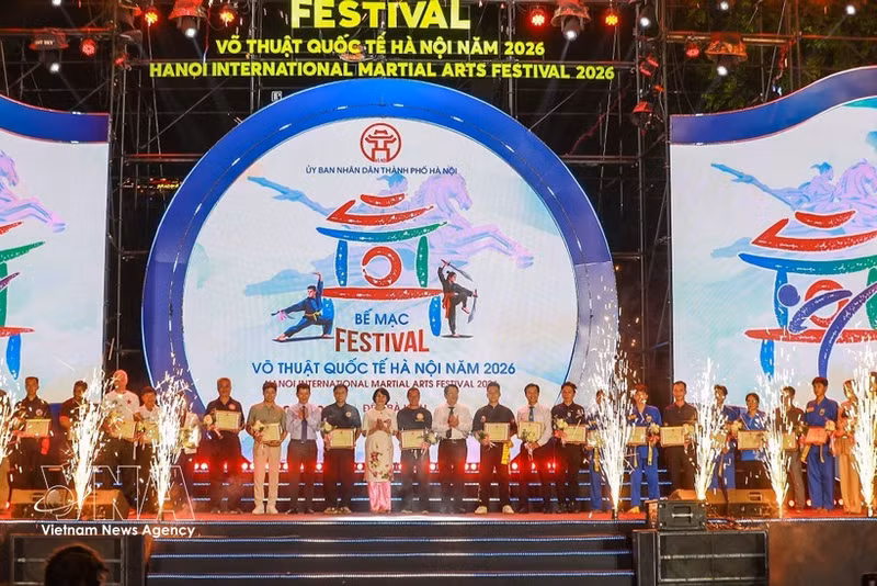 Concluye en Hanói el Festival Internacional de Artes Marciales 2026 (Foto: VNA)