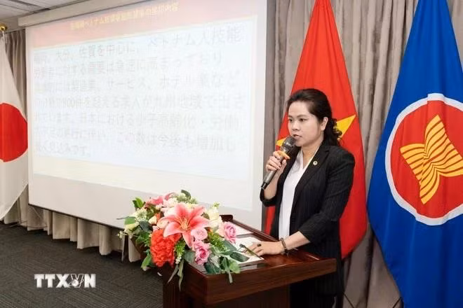 La cónsul general, Vu Chi Mai, interviene en el evento (Foto: VNA)