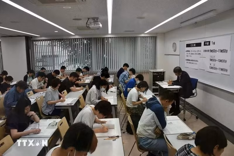 En la sala de exámenes. (Foto: VNA)