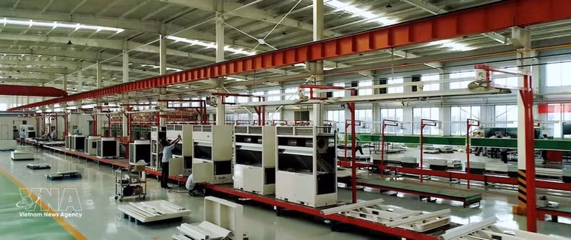 Sistema de climatización centralizada fabricado por una empresa china exportado al mercado vietnamita. (Foto: VNA)