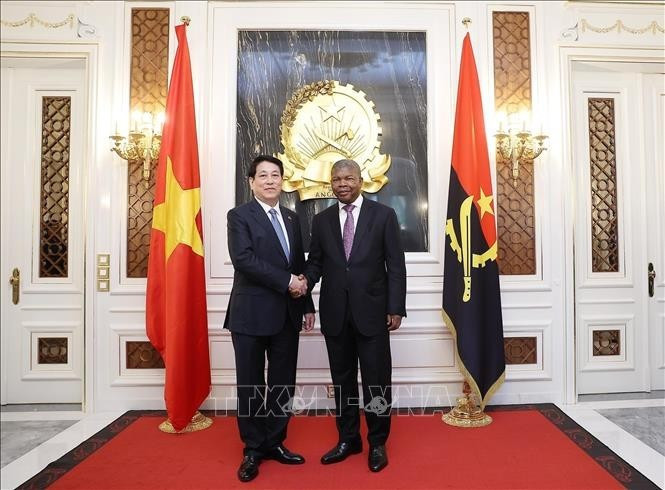 El presidente de Vietnam, Luong Cuong, (izquierda) y su homólogo angoleño, João Manuel Gonçalves Lourenço (Foto: VNA)