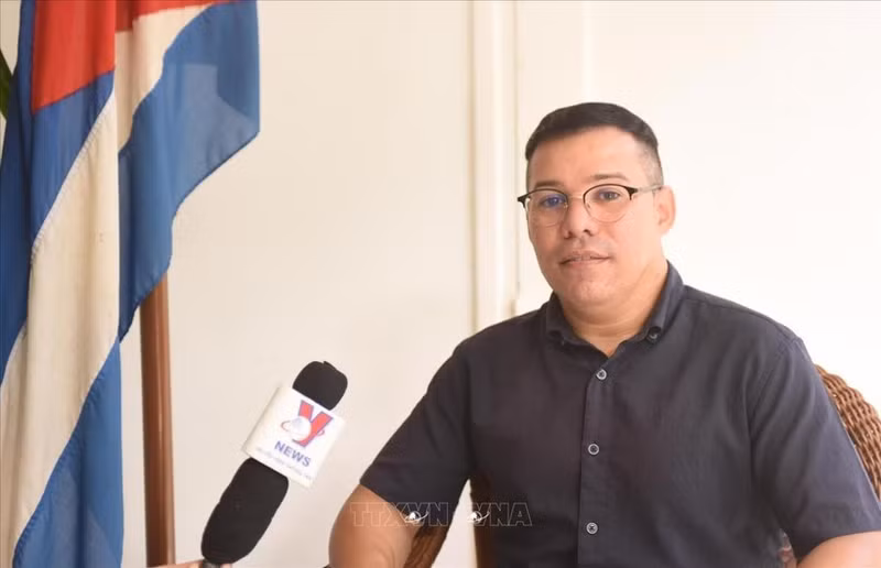 Ruvislei González Saez, vicepresidente de la Asociación de Amistad Cuba-Vietnam (Foto: VNA)