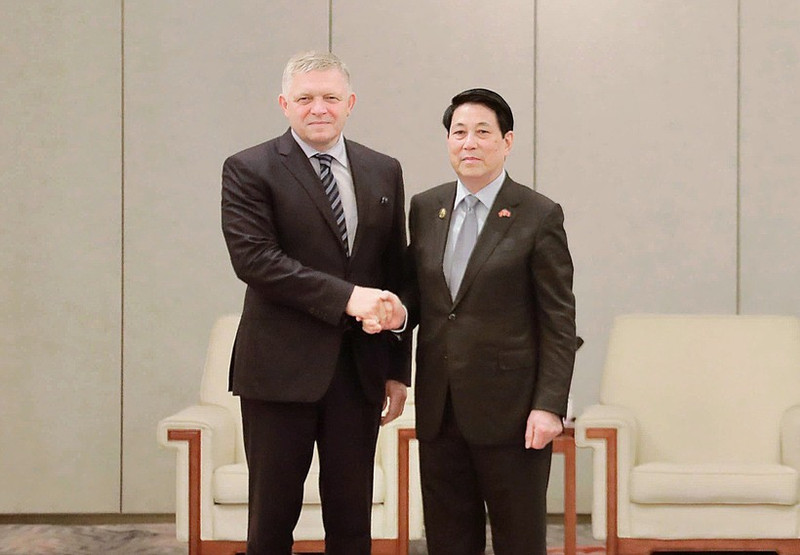El presidente de Vietnam, Luong Cuong (derecha), se reúne con el primer ministro de Eslovaquia, Robert Fico (Foto: VNA)