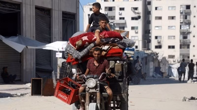 Palestinos evacuados a causa del conflicto en Gaza. (Foto: THX/TTXVN)