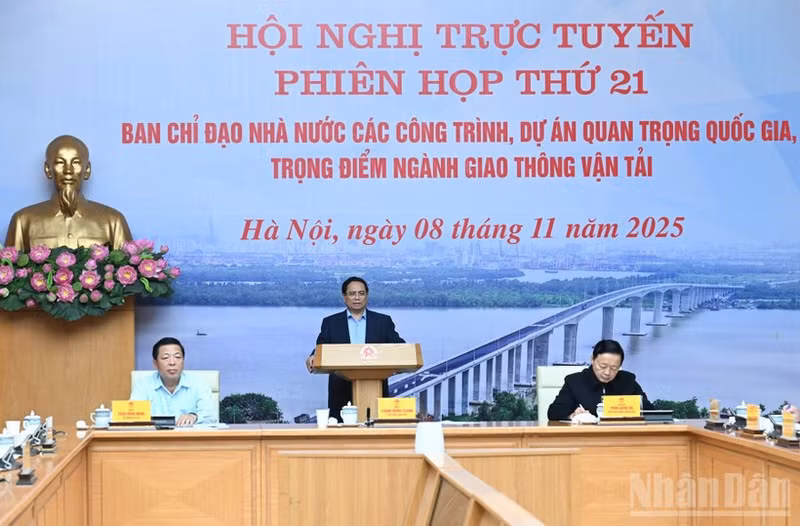 El primer ministro Pham Minh Chinh, habla en el evento (Foto: Nhan Dan)