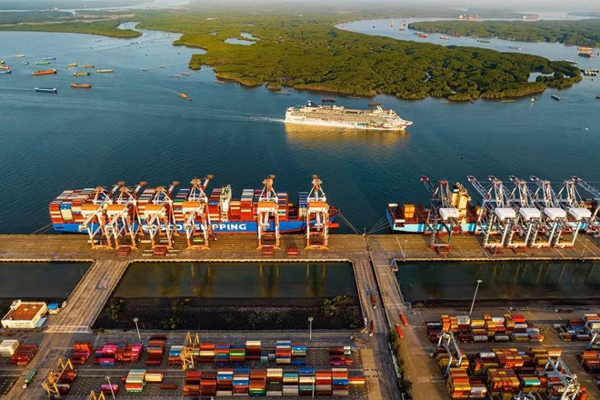 Vietnam espera desarrollar una zona franca ligada a los puertos marítimos en el área de Cai Mep (Foto: thanhtra.com.vn)