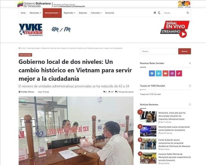 RadioMundial publica noticia sobre la reorganización del aparato estatal en Vietnam.