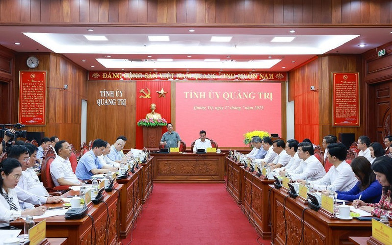 El primer ministro de Vietnam, Pham Minh Chinh, interviene en la cita (Foto: VNA)