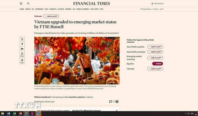 Un artículo publicado en el Financial Times (Foto: captura de pantalla)