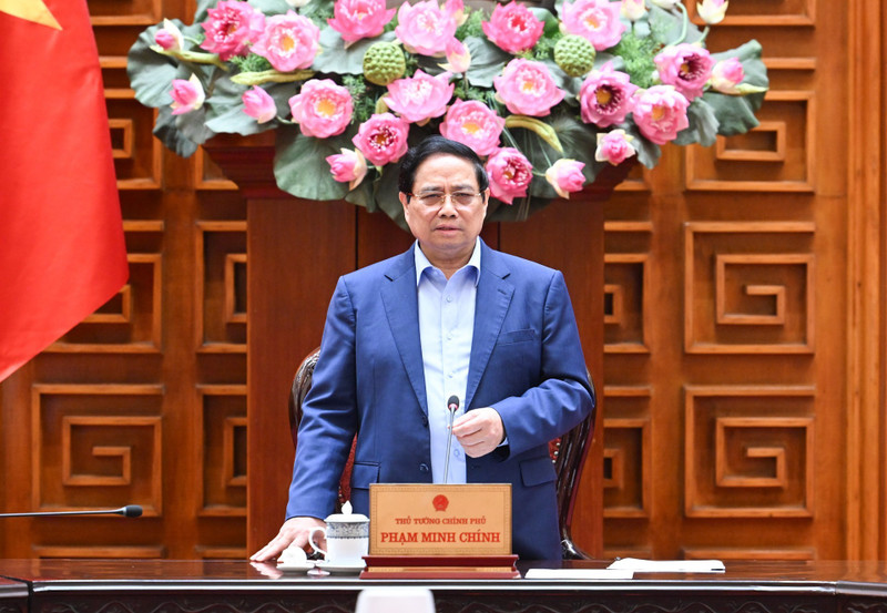 El primer ministro de Vietnam, Pham Minh Chinh, habla en el evento (Foto: Nhan Dan)