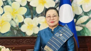 La embajadora de Laos en Vietnam, Khamphao Ernthavanh (Foto: VNA)