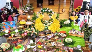 Platos presentados en el evento ( Foto: Nhan Dan)