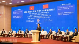 El viceprimer ministro de Vietnam Mai Van Chinh habla en la cita. (Foto: Nhan Dan)
