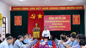 El secretario general del Partido Comunista de Vietnam, To Lam, habla en el evento. (Foto: VNA)