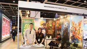Un stand de Mockingbird Pictures (Vietnam) en el evento. (Foto: VNA)