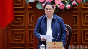 El primer ministro vietnamita, Pham Minh Chinh, habla en el evento. (Foto: Nhan Dan)