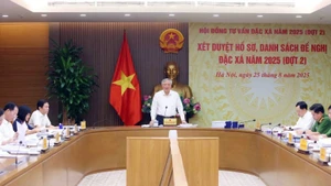 El viceprimer ministro permanente de Vietnam, Nguyen Hoa Binh, en el evento. 