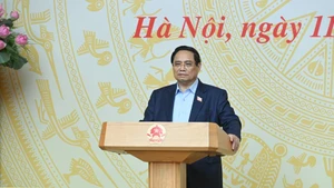 El primer ministro de Vietnam, Pham Minh Chinh, habla en el evento. (Foto: Nhan Dan)