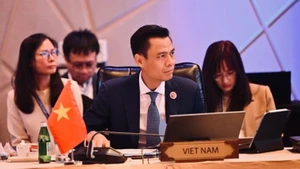 El vicecanciller vietnamita Dang Hoang Giang en el evento. (Foto: Ministerio de Relaciones Exteriores de Vietnam)