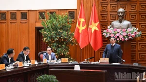 El primer ministro vietnamita, Pham Minh Chinh, habla en el evento. (Foto: Nhan Dan)