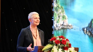 Hilde Solbakken, embajadora de Noruega en Vietnam. (Foto: VNA)