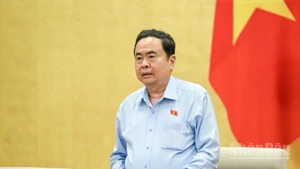 El presidente de la Asamblea Nacional Tran Thanh Man habla en el evento. (Foto: Nhan Dan)