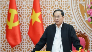 El viceprimer ministro Bui Thanh Son habla en el evento. (Foto: lamdong.gov.vn)