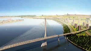 El puente de Can Gio, una estructura de 7,3 kilómetros con una altura libre de 55 metros y una inversión de cerca de 417 millones de dólares, simboliza la aspiración de la ciudad de expandirse hacia el mar. (Foto: VNA)