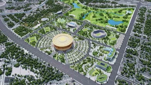 Vista en perspectiva del Complejo Deportivo Olímpico, con el Estadio Trong Dong como eje central. (Foto: VOV)
