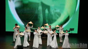 Una actuación artística en el programa. (Foto: Nhan Dan)