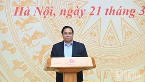 El primer ministro de Vietnam, Pham Minh Chinh, habla en el evento. (Foto: Nhan Dan)