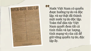 29 de agosto de 1945, el Presidente Ho Chi Minh mantiene un intercambio con A. Patti sobre el borrador de la “Declaración de Independencia”