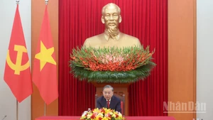 El secretario general del PCV, To Lam, en el evento. (Foto: Nhan Dan)