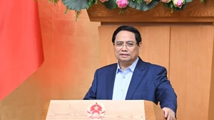 El primer ministro de Vietnam, Pham Minh Chinh, habla en el evento. (Foto: Nhan Dan)